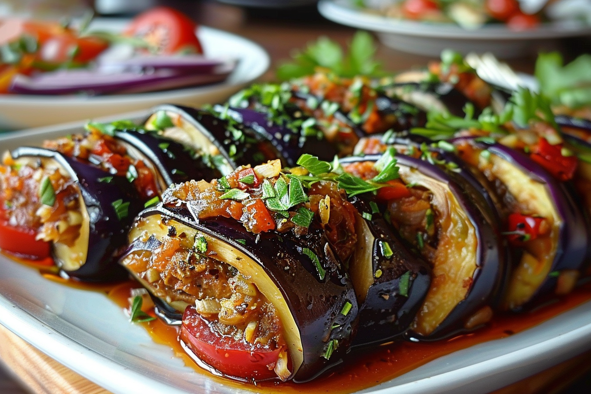 Stuffed Eggplant Rolls