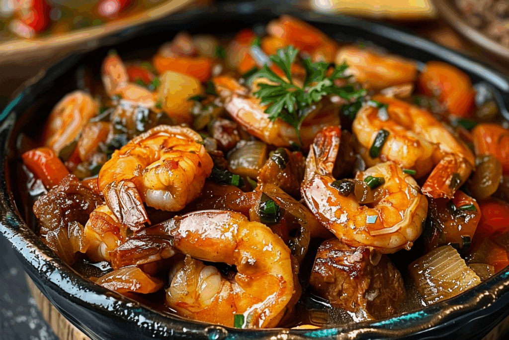 Ndolé with Meat and Shrimps