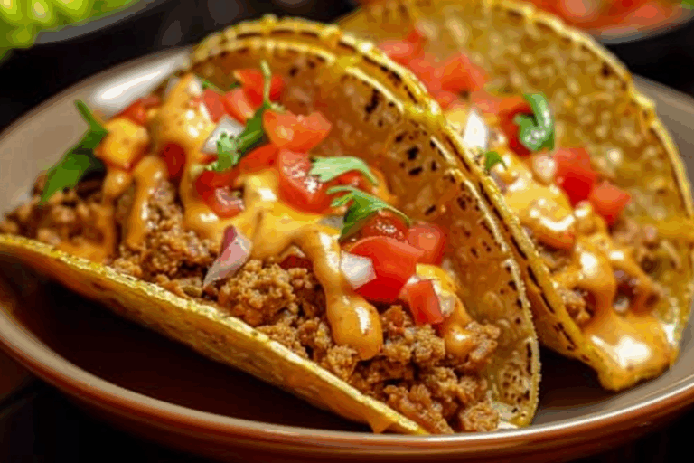 Cheesy Rotel Tacos