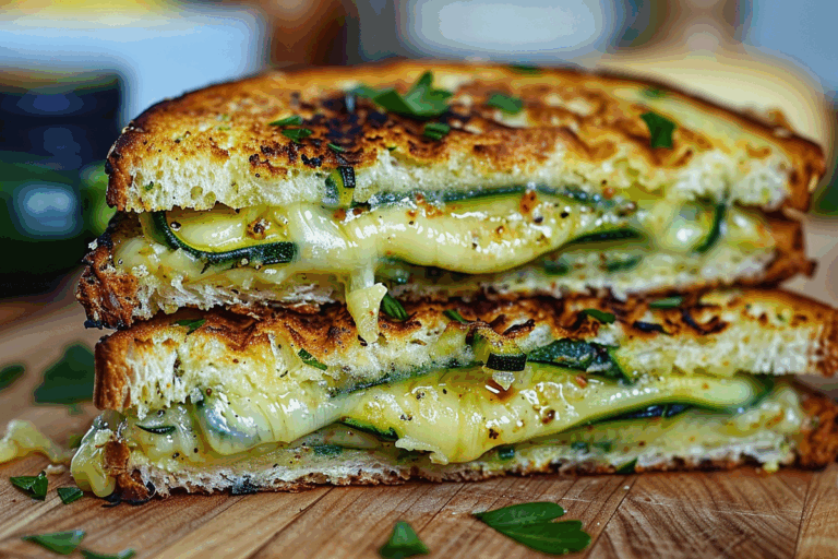 Garlic Butter Zucchini Grilled Cheese